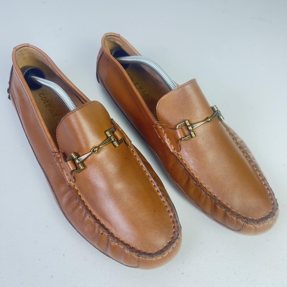 Cole Haan Shoes Mens 12 Brown Leather Bit Loafers Driving Moc Slip On Casual